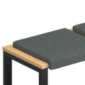 VidaXL Poduszka na ławkę 4 szt. tkanina ciemnoszary Głębokość 35 cm