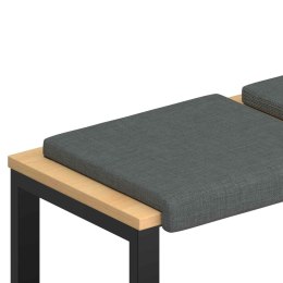 VidaXL Poduszka na ławkę 4 szt. tkanina ciemnoszary Głębokość 35 cm