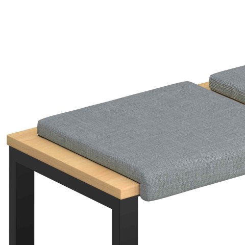 VidaXL Poduszka na ławkę 4 szt. tkanina jasnoszary Głębokość 35 cm