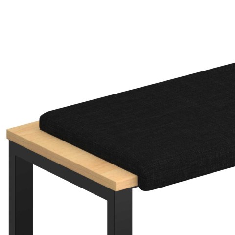 VidaXL Poduszka na ławkę tkanina Czarny Głębokość 35 cm