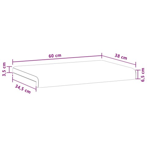 VidaXL Poduszka na ławkę tkanina jasnoszary Głębokość 35 cm