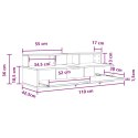 VidaXL Biurko studyjne Betonowy szary 110 x 42,5 x 36 cm