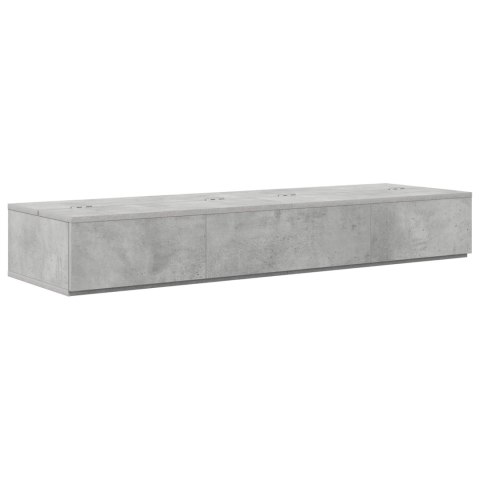 VidaXL Biurko studyjne Betonowy szary 130 x 40 x 19,5 cm