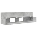 VidaXL Biurko studyjne Betonowy szary 130 x 40 x 19,5 cm