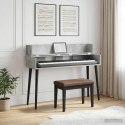 VidaXL Biurko studyjne Betonowy szary 152 x 40 x 19,5 cm