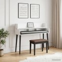 VidaXL Biurko studyjne Biały 110 x 40 x 19,5 cm Drewno inżynieryjne