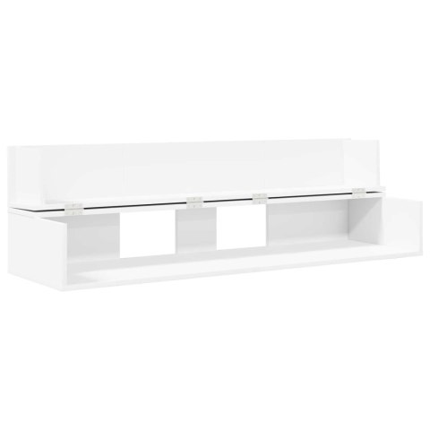 VidaXL Biurko studyjne Biały 130 x 40 x 19,5 cm Drewno inżynieryjne