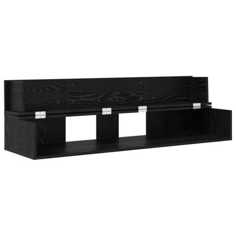 VidaXL Biurko studyjne Czarny dąb 130 x 40 x 19,5 cm