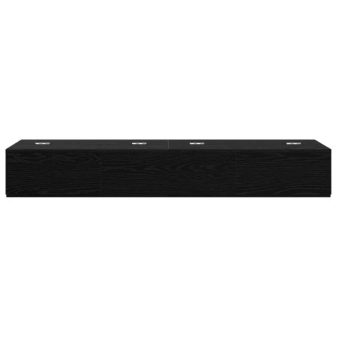 VidaXL Biurko studyjne Czarny dąb 130 x 40 x 19,5 cm