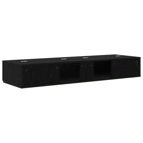 VidaXL Biurko studyjne Czarny dąb 130 x 40 x 19,5 cm
