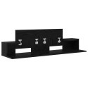 VidaXL Biurko studyjne Czarny dąb 152 x 36 x 19,5 cm