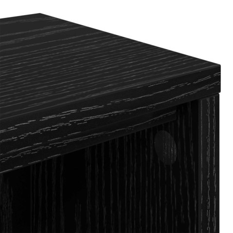 VidaXL Biurko studyjne Czarny dąb 152 x 36 x 19,5 cm