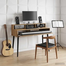 VidaXL Biurko studyjne Dąb artisan 130 x 42,5 x 36 cm