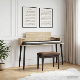 VidaXL Biurko studyjne Sonoma 110 x 36 x 19,5 cm Drewno inżynieryjne