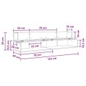 VidaXL Biurko studyjne Stare drewno 152 x 40 x 19,5 cm