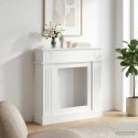 VidaXL Obudowa kominka Biały wysoki połysk 102 x 26 x 100 cm