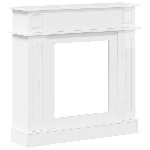 VidaXL Obudowa kominka Biały wysoki połysk 102 x 26 x 100 cm