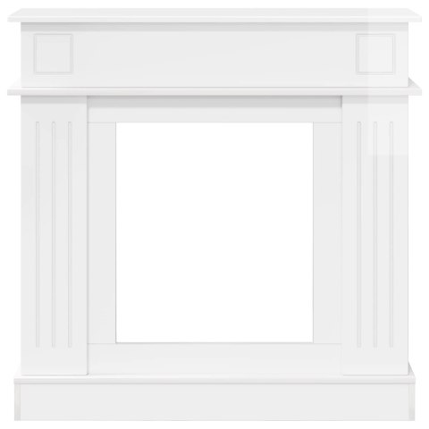 VidaXL Obudowa kominka Biały wysoki połysk 102 x 26 x 100 cm
