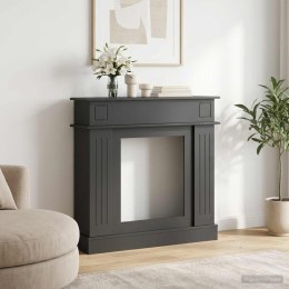VidaXL Obudowa kominka Czarny 102 x 26 x 100 cm Drewno inżynieryjne