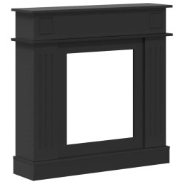 VidaXL Obudowa kominka Czarny 102 x 26 x 100 cm Drewno inżynieryjne