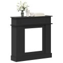 OBUDOWA KOMINKA CZARNY 102 X 26 X 100 CM DREWNO INŻYNIERYJNE