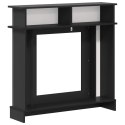 OBUDOWA KOMINKA CZARNY 102 X 26 X 100 CM DREWNO INŻYNIERYJNE