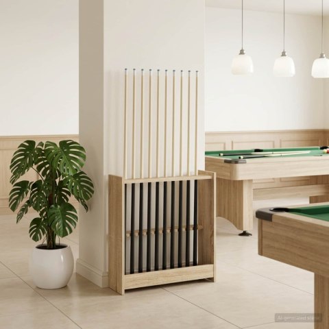 VidaXL Stojak na kij bilardowy Drewno inżynieryjne 60 x 20 x 57 cm