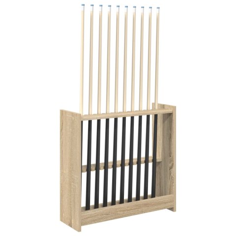 VidaXL Stojak na kij bilardowy Drewno inżynieryjne 60 x 20 x 57 cm