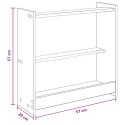 VidaXL Stojak na kij bilardowy Drewno inżynieryjne 60 x 20 x 57 cm