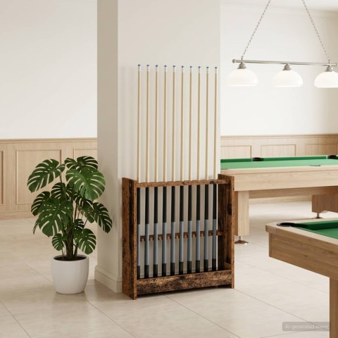 VidaXL Stojak na kij bilardowy Drewno inżynieryjne 60 x 20 x 57 cm