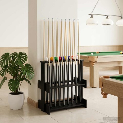 VidaXL Stojak na kij bilardowy Drewno inżynieryjne 60 x 35 x 60 cm