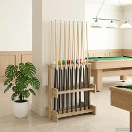 VidaXL Stojak na kij bilardowy Drewno inżynieryjne 60 x 35 x 60 cm