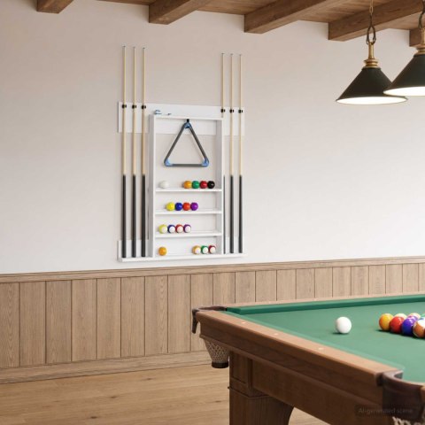 VidaXL Stojak na kij bilardowy Drewno inżynieryjne 93 x 12 x 103 cm