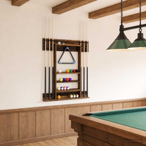 VidaXL Stojak na kij bilardowy Drewno inżynieryjne 93 x 12 x 103 cm