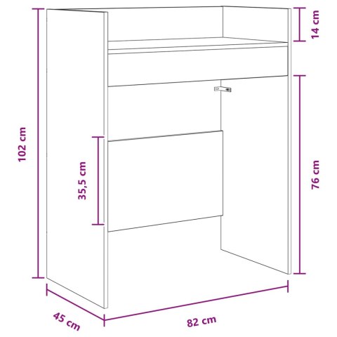 VidaXL Stół DJ-ski Stare drewno 82 x 45 x 102 cm Drewno inżynieryjne