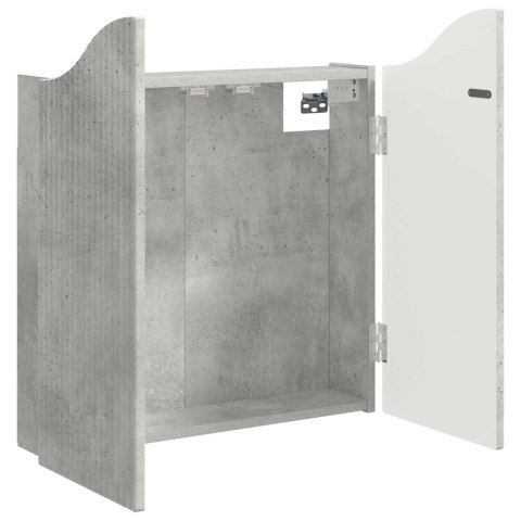 VidaXL Szafka na tarczę do rzutków Betonowy szary 56 x 12 x 63 cm