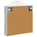 VidaXL Szafka na tarczę do rzutków Betonowy szary 56 x 12 x 63 cm