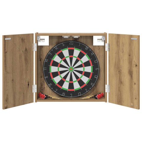 VidaXL Szafka na tarczę do rzutków Dąb artisan 56 x 12 x 53,5 cm