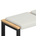 VidaXL Poduszka na ławkę 2 szt. Ekoskóra Biały Głębokość 35 cm