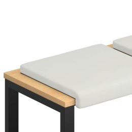 VidaXL Poduszka na ławkę 2 szt. Ekoskóra Biały Głębokość 35 cm