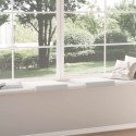 VidaXL Poduszka na ławkę 2 szt. Tkanina sherpa kremowy Głębokość 35 cm