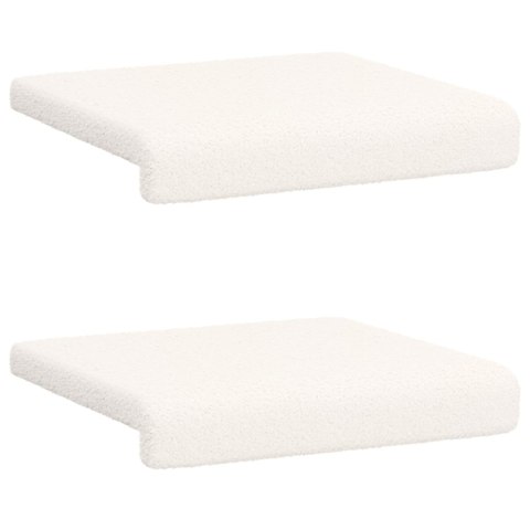 VidaXL Poduszka na ławkę 2 szt. Tkanina sherpa kremowy Głębokość 35 cm