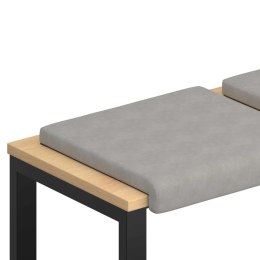 VidaXL Poduszka na ławkę 4 szt. Mikrofibra jasnoszary Głębokość 35 cm