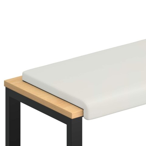VidaXL Poduszka na ławkę Ekoskóra Biały Głębokość 35 cm