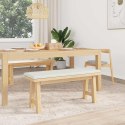 VidaXL Poduszka na ławkę Ekoskóra Biały Głębokość 35 cm
