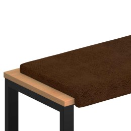 VidaXL Poduszka na ławkę Materiał zamszowy syntetyczny brązowy