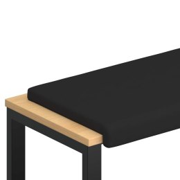 VidaXL Poduszka na ławkę Mikrofibra Czarny Głębokość 35 cm