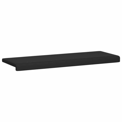 VidaXL Poduszka na ławkę Teksturowany Welur Czarny Głębokość 35 cm