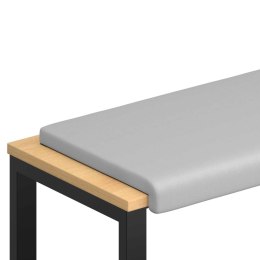 VidaXL Poduszka na ławkę Teksturowany Welur jasnoszary Głębokość 35 cm