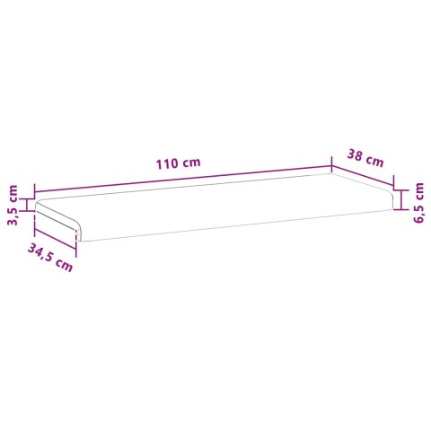 VidaXL Poduszka na ławkę Teksturowany Welur jasnoszary Głębokość 35 cm